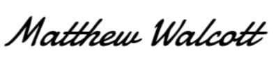 Matthew Walcott signature