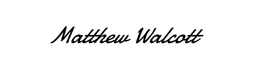 Matthew Walcott signature